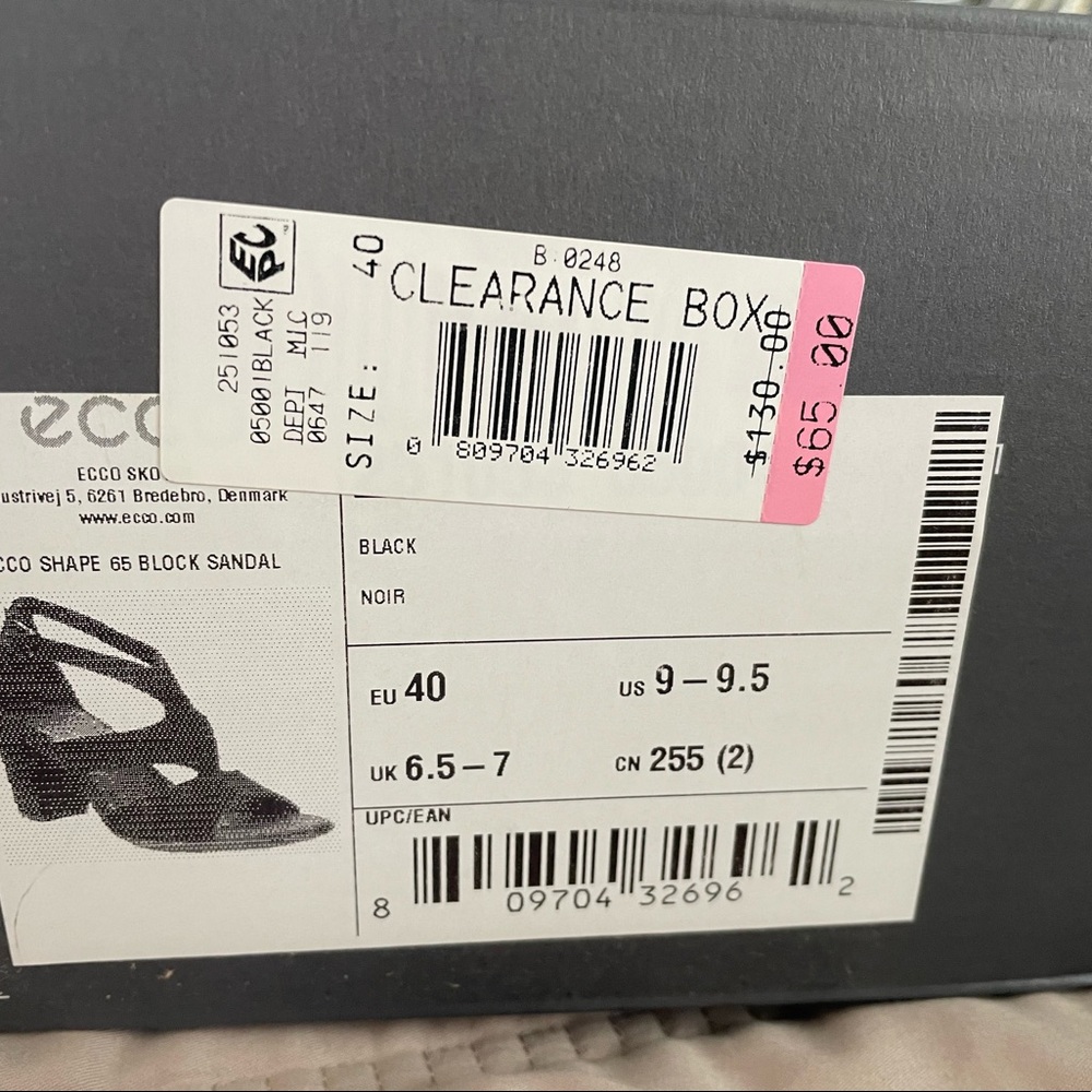 Ecco Black Suede Strappy Block Heel Sandals - Picture 5 of 5
